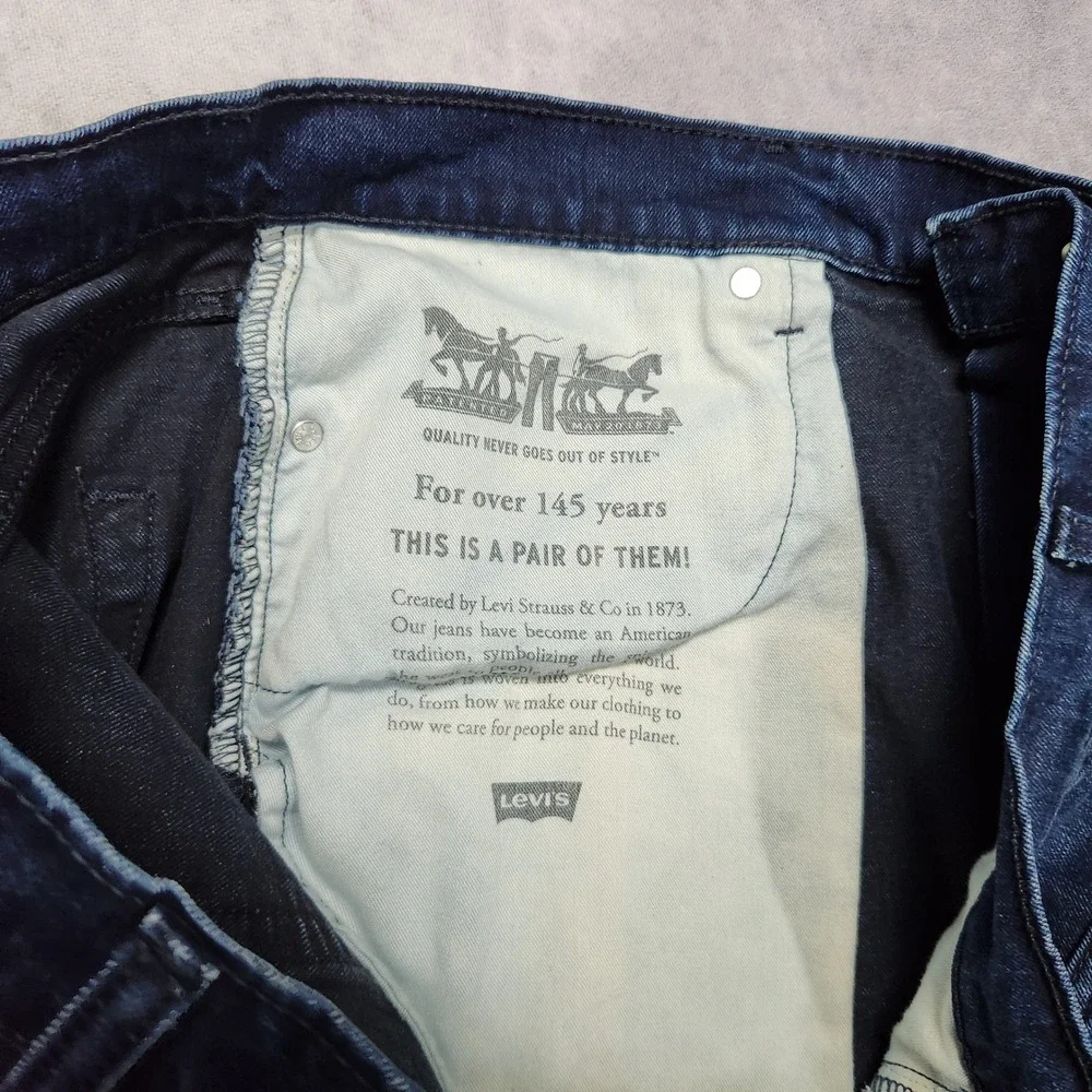 Levis 550 Relaxed Fit Mens Jeans 40x30 Dark Indigo Blue Stretch Denim
